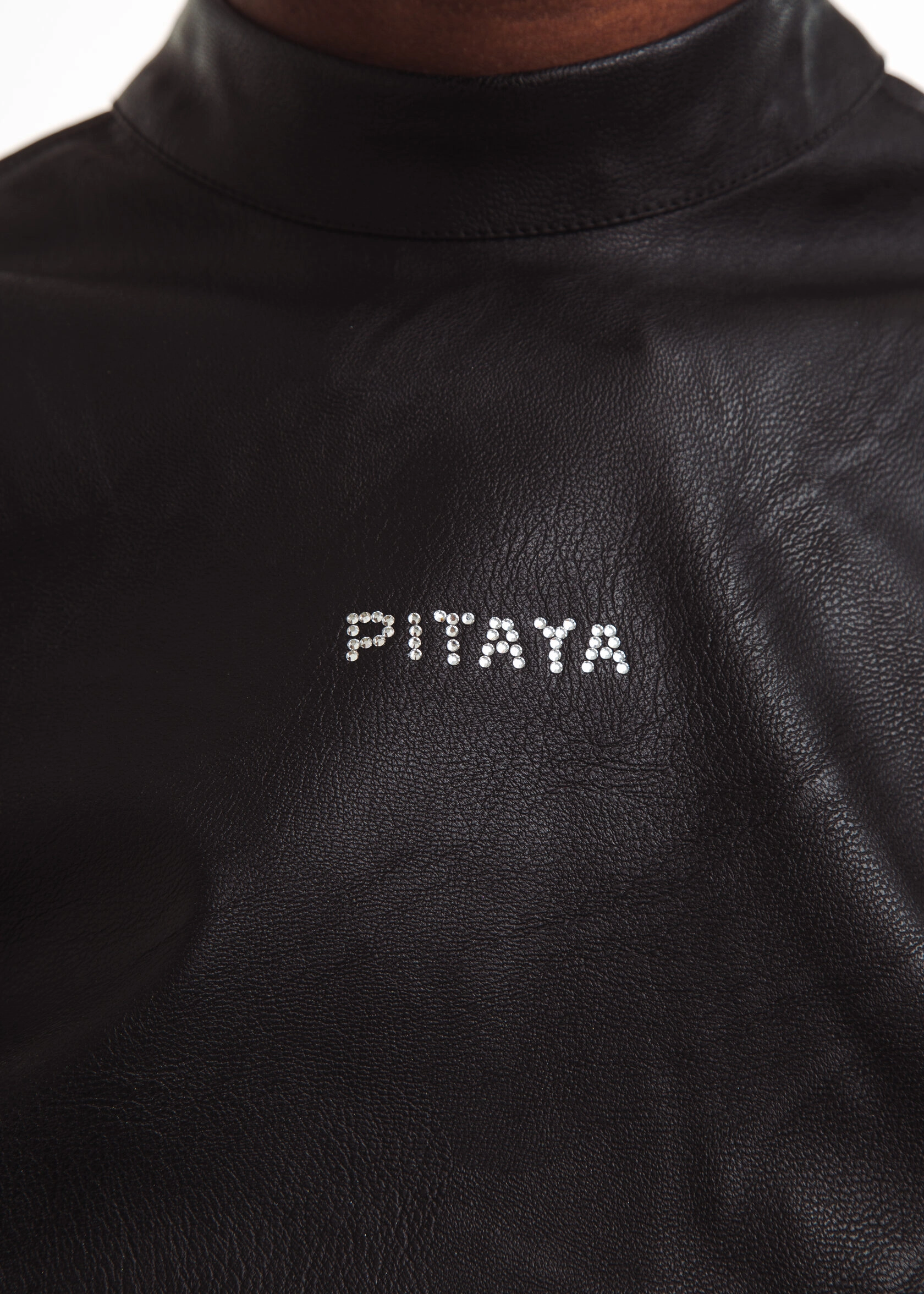 Кожаный топ PITAYA в черном цвете - Черный