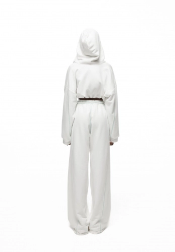 Джоггеры MILK MIAMI(МИЛК МАЯМИ) в белом цвете - 40-42 (XS-S) - Молочный