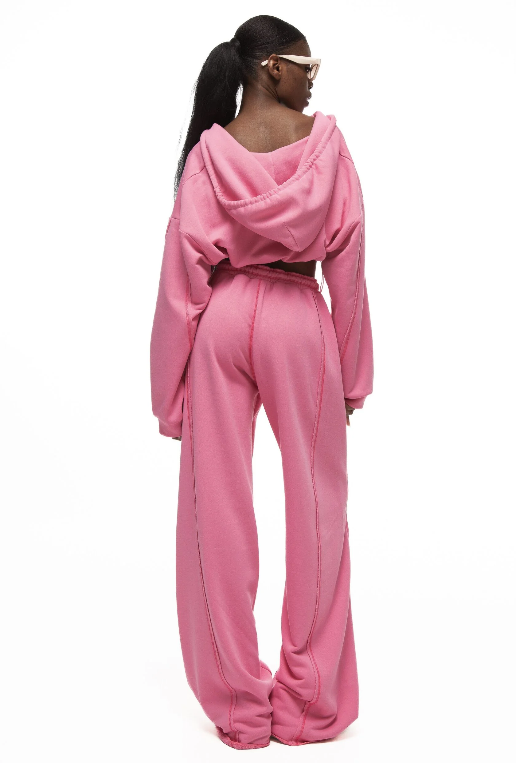 Худи PINK MIAMI(ПИНК МАЯМИ) в розовом цвете - 40-42 (XS-S) - Розовый