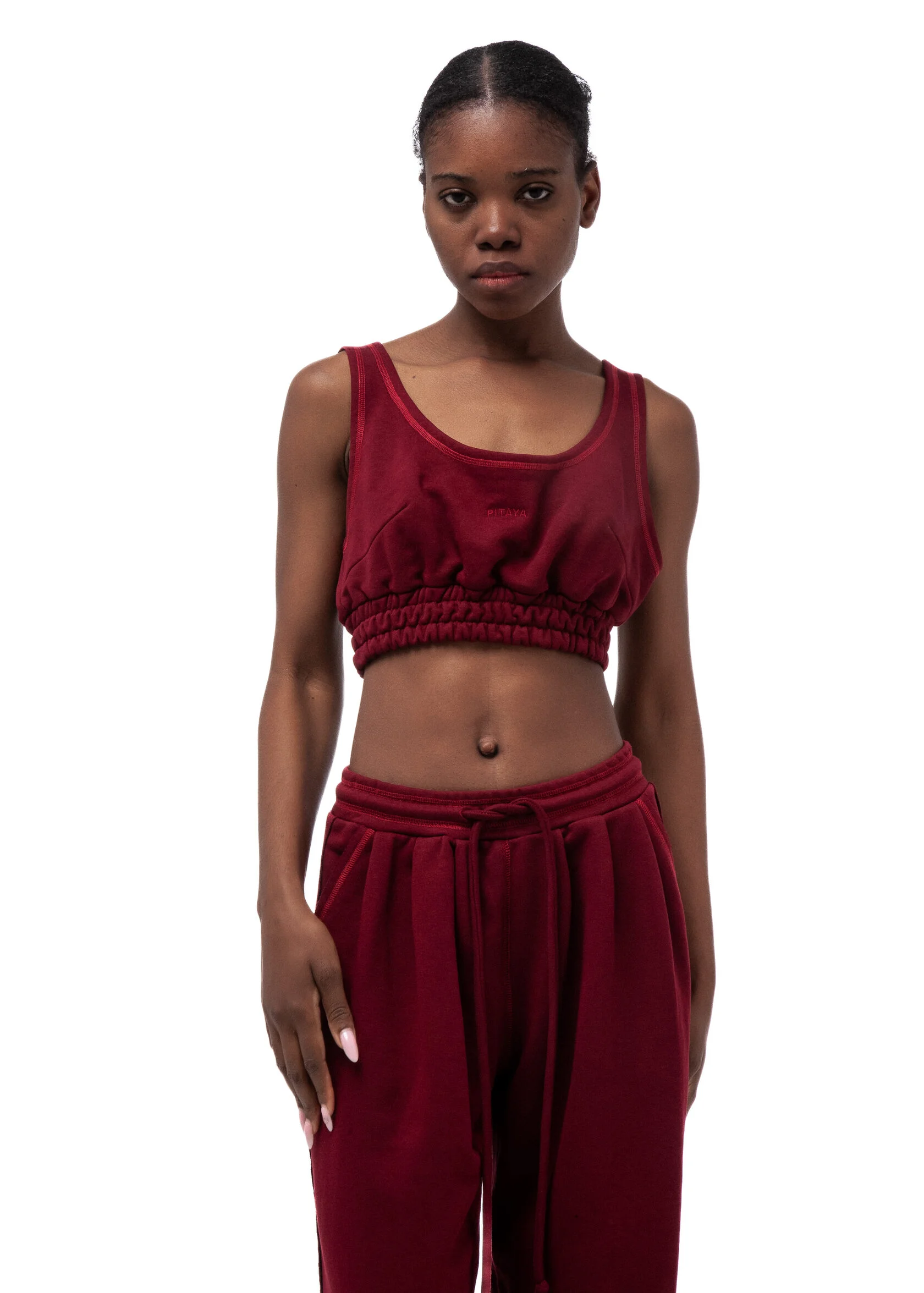 Топ CHERRY GOLF в вишневом цвете - 40-42 (XS-S) - Вишневый