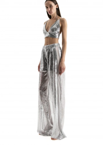 Брюки GALAKTI (ГАЛАКТИ)в цвете серебро - 40-42 (XS-S) - Серебро